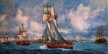 Picture Source: Painting by Robert Lavin, Courtesy of U. S. Coast Guard Public Affairs Staff