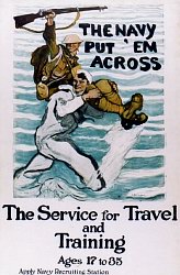 Picture Source. WWI Recruiting Poster by artist Henry Reuterdahl, U.S. Naval Historical Center Photograph.